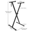 Soporte de órgano electrónico de un solo tubo desmontable, soporte de cometa antiguo tipo X, estante de teclado plegable de un solo tubo, accesorios para instrumentos musicales