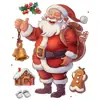 Pegatinas de pared navideñas Papá Noel, renos, árbol de Navidad, decoración de escena festiva, pegatinas navideñas para ventana de cristal