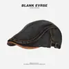 Gorra Retro Estilo Británico para Mujer, Boina Versátil para Primavera y Otoño, Moda de Sombrero Pequeño que Adelgaza la Cara, Tendencia para Circunferencia de Cabeza Grande