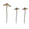 Estacas de Metal Vintage para Jardín con Forma de Hongo, Acabado de Metal Envejecido