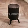 Lixeira Luxuosa e de Alto Padrão para Sala de Estar e Quarto, Grande Capacidade, com Pés Altos, Design com Padrão de Madeira, Adequada para Casa, Pousada e Escritório
