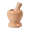 Mortero y Maja de Piedra Natural para Ajo, Molinillo de Ajo, Preparador de Pasta de Ajo, Mortero de Piedra para Moler y Triturar en Casa