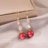 Nuevos Pendientes de Gancho con Perlas y Circonitas Estilo Chino, Lujo Ligero, Pendientes de Borla Modernos y Elegantes, Diseño de Nicho, Pendientes Versátiles al por Mayor
