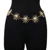 Moda Trendy Cadena de Cintura Metálica de Media Luna para Mujer Accesorios Nueva Moda Cadena Corporal Chica Popular Cadena de Cinturón para Vestido