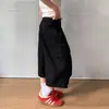 Calça Cargo Pleated Cropped Estilo Retrô Americano para Homens e Mulheres, Novo Estilo de Rua de Verão Versátil Solta Reta Wide-Leg Tendência