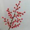 Flor de Ano Novo de Fábrica Fruta Vermelha Fruta da Fortuna Flor Falsa Decoração Fruta Azevinho Decoração Arranjo de Flores de Frutas Vermelhas Adereços de Decoração