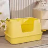 Bandeja Sanitaria para Gatos Semicerrada Inodoro Grande para Gatos Bandeja Sanitaria Completamente Abierta Bandeja para Excrementos de Gato Organización de Artículos para Gatos