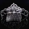 Accesorios para el cabello para niños más vendidos joyería nupcial corona de cristal peine para el cabello peine insertable tocado gota de agua perla venta al por mayor de fábrica