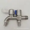 Torneira de máquina de lavar roupa de liga escovada um em dois conector dois em um dedicado uma em duas saídas de três vias de controle duplo de saída de água