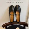 Zapatos de Ballet con Suelas Blandas, Zapatos de Abuela, Zapatos Planos de Cuero Suave, Zapatos sin Cordones de Boca Baja de Cuero Genuino, Zapatos Perezosos, Tallas 34-42, Piel de Vaca de Primera Capa