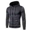 Sudadera con capucha y cremallera para hombre transfronteriza, diseño de retazos, cárdigan casual deportivo de manga larga, talla europea, adecuada para primavera y otoño