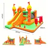 Castillo Inflable para Niños Tobogán Casero Cama Elástica Fiesta Interior Pequeño Tela Oxford Soportes Certificación 3C