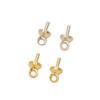 Perla colgante con protección de color dorado recubierta de oro real de 14 quilates/18 quilates chapada en cobre puro, hecha a mano, con forma de ojo de oveja pequeño, accesorios de joyería para orejas y uñas