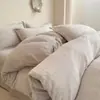 Juego de Cuatro Piezas de Lujo Ligero Nórdico de Terciopelo de Leche Terciopelo de Coral Cálido de Invierno Estilo Sábana Funda Nórdica Funda de Almohada Juego de Cama Sencillo