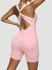 Roupas de Yoga de Secagem Rápida para Esportes ao Ar Livre Macacão de Yoga Curto Fitness Feminino Calças de Ciclismo Yoga Verão Corrida