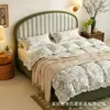 Cama tapizada de tela retro de lujo ligero cama doble de dopamina estilo creativo crema cama doble de tela Mozambique 1.5m