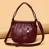 Bolso cruzado para mujer 2026 verano textura vintage bandolera bolso de hombro gran capacidad simple moda bolso de mano bolso cubo