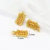 Gato da Sorte Garra Dourada Antiga Preserva-Cor para Atrair Fortuna e Bênção de Vagem de Lótus Pulseira DIY Pulseira Pingente Pequeno Lote D149