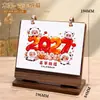 Novo calendário de mesa 2027, calendário planejador Ano do Carneiro, bloco de notas de mesa para trabalho de escritório, calendário decorativo, personalizável com logotipo