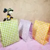 Bolsa de Dulces Gruesa a Cuadros de Color Han Feng Bolsa de Papel Kraft Bolsa de Empaque para Regalos Bolsas de Atrezzo para Fotos Bolsa de Acabado