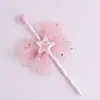 Set de decoración de pastel rosa estético famoso en internet con corazones y estrellas, toppers para hornear de cumpleaños, decoración serie girly set de 5 piezas