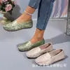 Mocasines de suela plana de comercio exterior, nuevo modelo de primavera, zapatos casuales ligeros para todas las estaciones, zapatos de slip-on para mujer, zapatos de vestir de punta redonda para mujer