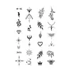 Artículo Popular Transfronterizo con un Estilo Oscuro de Alta Gama: Pegatina de Tatuaje Temporal Pequeño Gráfico Dedo Mariposa Luna Espina Tótem Columna Vertebral Brazo