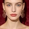 Brincos Ancora com Esmalte Vermelho Drip, Design Vintage de Luxo Leve, Brincos de Cristal Vermelho de Alta Qualidade, Novos Brincos 2025