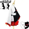 Cosplay de Danganronpa Oso Blanco y Negro Kimono Cosplay Disfraz de Anime Disfraz de Halloween
