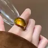 2026 Anillos Apilables de Banda Ancha con Degradado Color Café Vintage Nuevos para Mujer, Diseño de Nicho, Joyería de Lujo Ligero de Alta Gama
