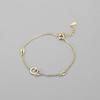 Nueva Joyería Estilo Chanel Doble C Plata de Ley 925 Pulsera de Diamante para Mujer Oro Rosa 18K Estilo Mori Versátil Pulsera Sencilla