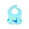 Babero de silicona para bebés, diseño de animal, impermeable, babero de alimentación 3D para niños, babero para babas de niños