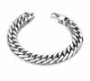 Nova Pulseira Hip-Hop Europeia e Americana 10mm Moagem Quatro Lados Corrente Cubana Estilo Quente Transfronteiriço Pulseira Simples de Aço Titânio para Homens