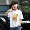 Camiseta de Manga Corta para Niños Verano Nuevo Estilo Niños Algodón Puro Manga Media Tallas Mediana y Grande Niños Camisetas Casuales Holgadas y Camisetas de Base para Niños