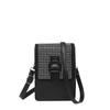 Bolso Cuadrado Pequeño de Diamantes Estilo Coreano para Mujer 2025 Nuevo Moda Perforado Caliente Bolso de Hombro a la Moda Solapa Moderna Viajero Bandolera Bolso para Teléfono Móvil