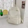 Mochila Versátil Estilo Japonés para Estudiantes Universitarios Gran Capacidad Simple Estilo Coreano Bolso Escolar ins Estudiante de Preparatoria Color Sólido Doble Correa