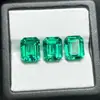 Esmeralda Cultivada Artificialmente Pedra Solta, Pedras Preciosas Sintéticas do Laboratório de Cores Muzao, Anéis Femininos, Pingentes, Colares, Brincos