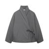 Comercio exterior transfronterizo venta al por mayor de ropa para mujer otoño simple moda holgada solapa doble kimono encaje algodón acolchado chaqueta abrigo 0518047