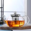 Tetera de vidrio de silicona Gaopeng resistente al calor con filtro de metal, juego de té Kung Fu, tetera de vidrio de gran capacidad
