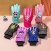 Guantes Cálidos Deportivos Profesionales para Exteriores Transfronterizos para Niñas y Niños de 3 a 9 Años, Forrados de Felpa, Engrosados, Cortavientos, Guantes de Esquí Infantiles