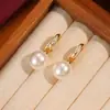 Pendientes de Perla del Mismo Estilo que Liu Yifei para Mujer, Pendientes de Alta Gama Incrustados con Diamantes, Pendientes Coreanos de Nicho con Diseño de Dos Formas de Usar