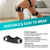 Joelheira com suporte de patela, compressão ajustável, amortecimento de silicone, adequada para corrida, caminhada e atividades de fitness