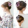Pinza Grande para el Cabello de Tela Estilo Coreano con Pedrería, Accesorio Coreano para el Cabello para Mujeres, Pasador para Cola de Caballo y Cabello Suelto