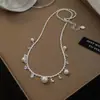 Colar de Pérola de Zircônia Super Brilhante Moda Luxo Leve Sensação de Alto Padrão Joia Design de Nicho Corrente da Clavícula Versátil Colar Exquisito