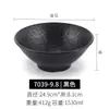 Tazón doméstico de alta calidad de melamina negra para fideos, tazón para sopa, tazón para malatang, 6 pulgadas, 7 pulgadas, 8 pulgadas, 9 pulgadas, vajilla de melamina al por mayor