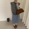 Chaleco de Punto Rayado sin Mangas Vintage LEKA para Mujer Otoño 2026 Nuevo Chaleco Suave para Mujer para Superponer