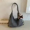 Bolsa Tote de Couro Macio com Textura Tecida de Nicho para Comércio Exterior Feminina Outono Grande Capacidade Mochila Casual Multifuncional Bolsa de Ombro Bolsa Transversal