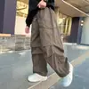 Pantalones Cargo de Estilo Nuevo para Niños, Primavera 2026, Modernos y Elegantes, Holgados, Cómodos, de Pierna Ancha, Casuales