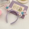 Diadema con orejas de conejo de peluche Star Dailu, bonita muñeca de dibujos animados, horquilla para el pelo, banda para el pelo, banda para el pelo antideslizante a presión para lavarse la cara.
