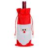 Bolsa para botella de vino tinto navideño directo de fábrica cara de anciano bolsa para botella de vino decoraciones navideñas juego de botella de vino
